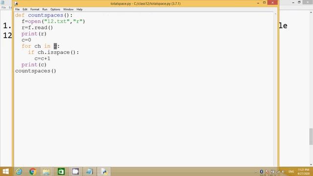 file handling part 4 counting of space, lowercase etc смотреть онлайн