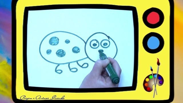 Как нарисовать божью коровку. Оживающие рисунки. How to draw a ladybug смотреть онлайн