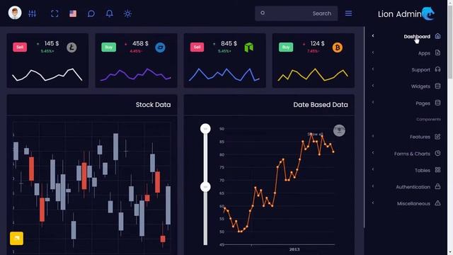Bootstrap 5 Admin Templates Dashboard with Dark RTL Theme смотреть онлайн