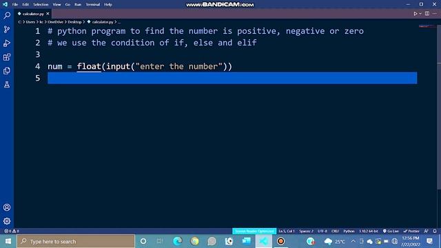 To Show The Number Is Either Positive, Negative Or Zero By Python Program смотреть онлайн