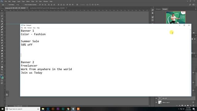 Modern Color Gradient & Shape Fashion / Ecommerce Banner Design In Photoshop
