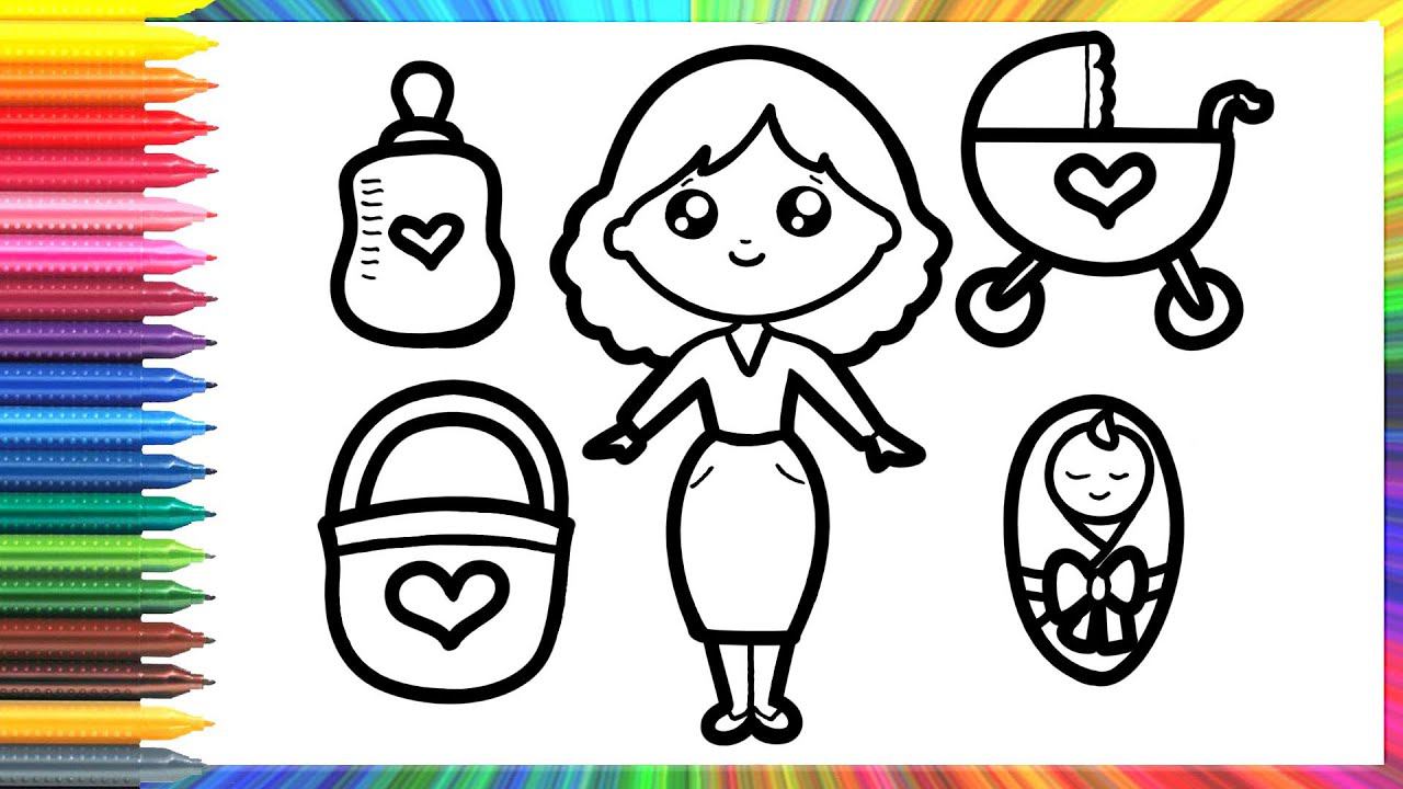 Bolalar Uchun Ona Va Bolani Qanday Chizish Kerak/How To Draw A Mother And Child For Children