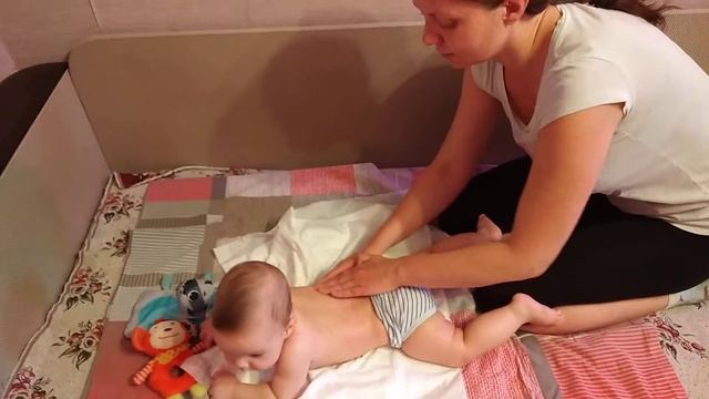 Массаж грудничку 6 месяцев для укрепления мышц спины смотреть онлайн