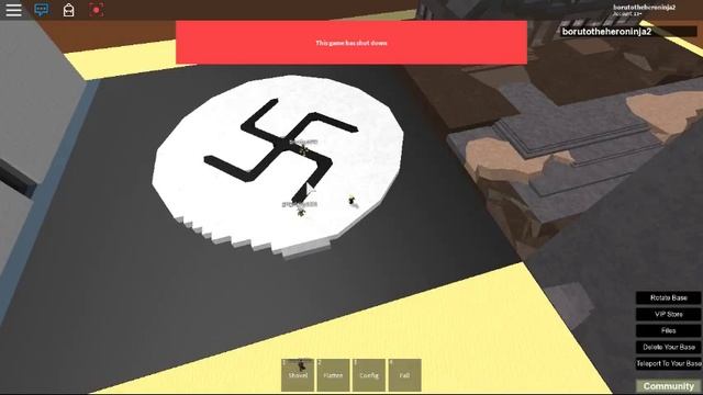 roblox: timothy builds swastica ( game shuts down because of it ) смотреть онлайн
