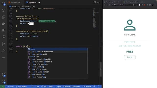 Pricing Table using HTML and CSS смотреть онлайн