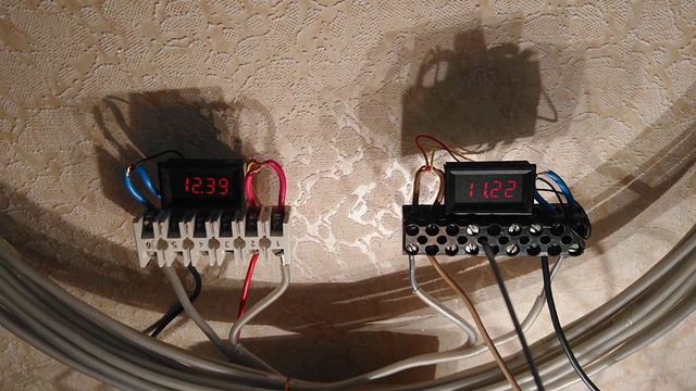 Падіння напруги у системі постійного струму DC 12вольт при використанні AL кабеля S=10mm2/L=10,5м. смотреть онлайн