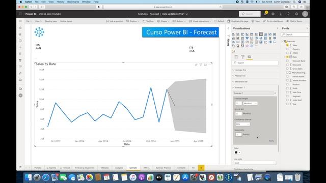 Power BI - Forecast o Previsión Automática y Forecast con ARIMA смотреть онлайн