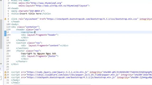 Asg.P6: UD quản lý thành tích nhân viên: Tạo Layout sử dụng Thymeleaf Layout Dialect смотреть онлайн