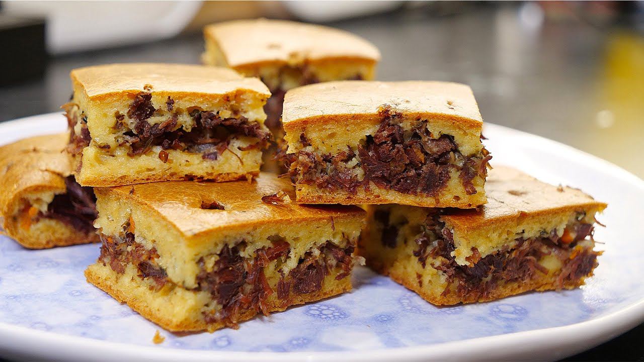 Самое быстрое тесто. Заливной пирог с мясом смотреть онлайн