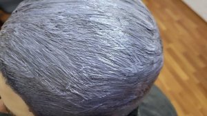 Окрашиваю седые волосы .Эстель 7/1 и 7/16. На 3% оксиде.Hair coloring.