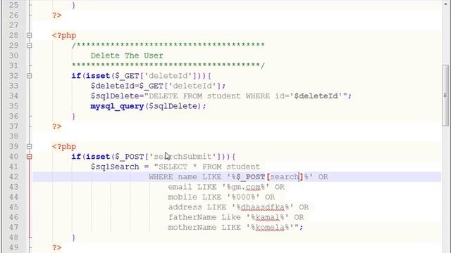 How To Create Search Option In PHP | Search From Database In PHP | PHP MySQL Tutorial | Part 18 смотреть онлайн