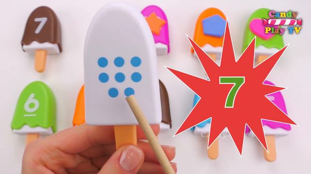 Learn to Count from 1 to 10 with Ice Cream | Learn Geometric Shapes with Play Doh|Learn Numbers 1-1 смотреть онлайн