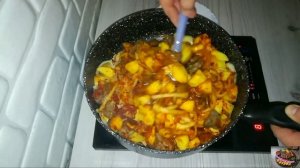 Тушёная картошка с бараниной.