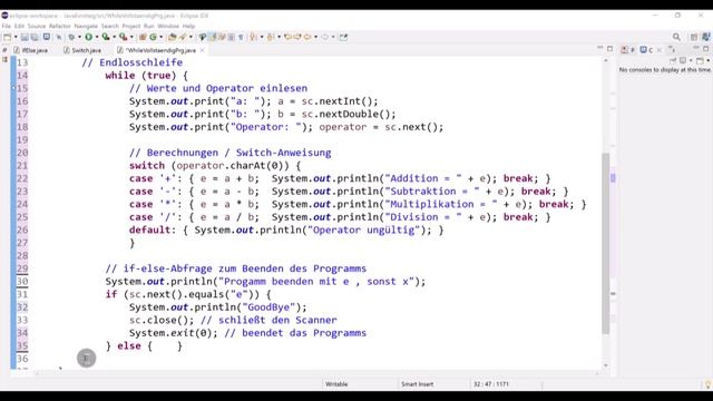 Java lernen [6] -- while-Schleife -- / Endlosschleife für vollständigen Programmdurchlauf смотреть онлайн