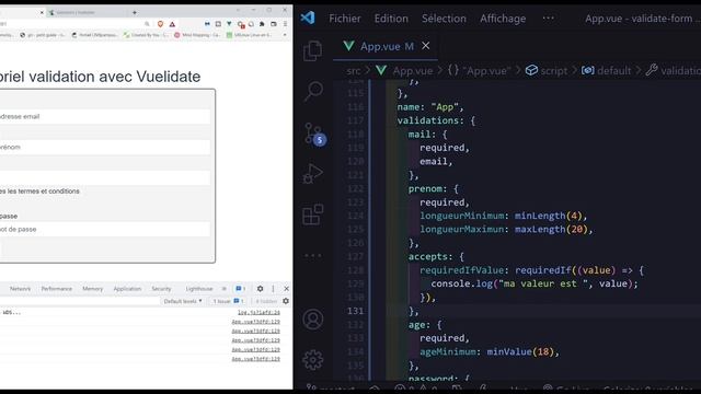 VueJS : Validation d'un formulaire avec VueLidate смотреть онлайн