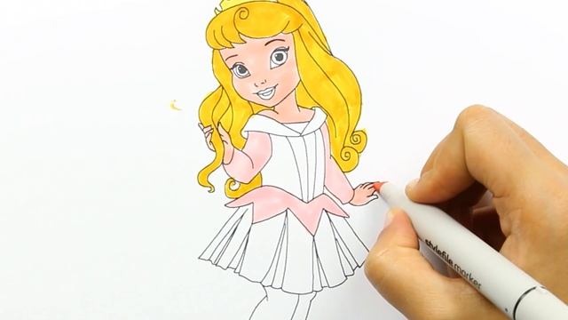 Dornröschen | Wie Zeichnet Und Färbt | Kleine Hände Malbuch.