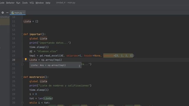 Uso de lista global con numpy en Python смотреть онлайн
