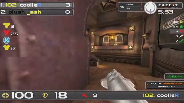 FACEIT - QL EU Sunday Summer Cup #9 (SEMI FINAL: Cooller vs. ash) смотреть онлайн