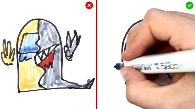 Cool DOs vs DON'Ts Among Us "The Curse of Novisor" Drawing Compilation in One Minute Challenge! смотреть онлайн