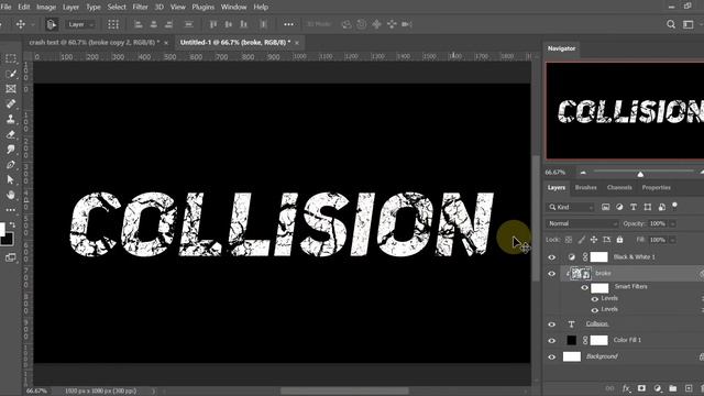Want to Create Crash Text in Photoshop? Watch This Tutorial NOW! смотреть онлайн