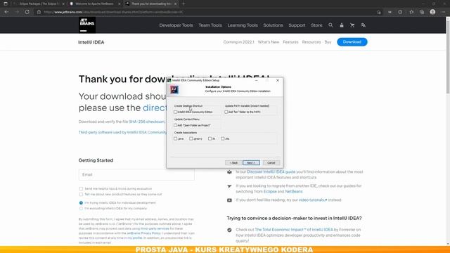 Instalacja IntelliJ - nasze środowisko do programowania w Javie - kurs Prosta Java смотреть онлайн