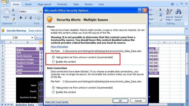 Office 2007 Demo: Enable blocked macros смотреть онлайн
