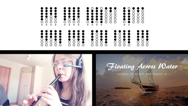 Floating Across Water (remix of old celtic folk song) on Tin Whistle D + tabs tutorial смотреть онлайн