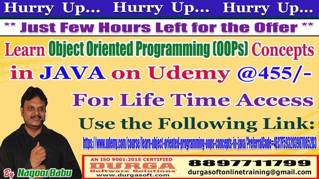 Learn Object Oriented Programming (OOPs) Concepts In JAVA on Udemy @455/- смотреть онлайн