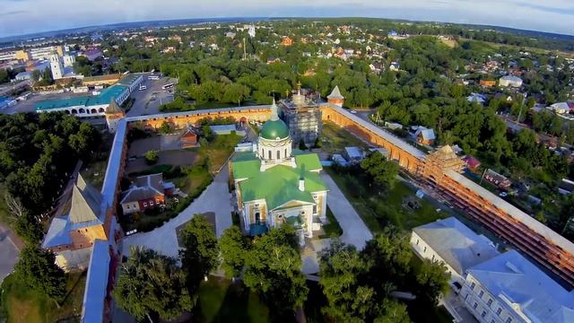 Зарайск. Кремль с высоты смотреть онлайн
