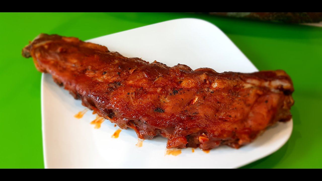 Ароматные рёбрышки запечённые в духовке. смотреть онлайн