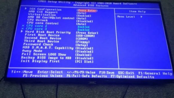 Установка Windows с флешки через BIOS