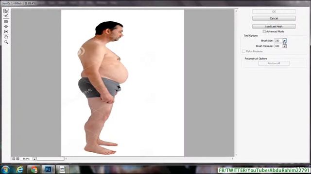 Tutorial Photoshop - How To Lose Weight with the liquify filter Lang Bengali смотреть онлайн