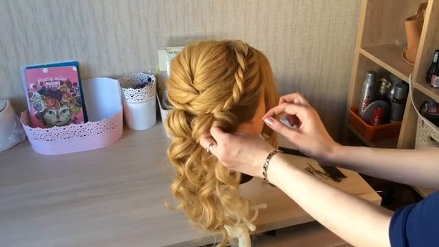 Как собрать прическу из локонов??? /Hair Tutorial смотреть онлайн