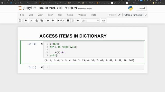 Accessing Items in dictionary ||PYTHON смотреть онлайн