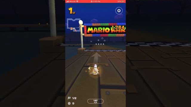 Mario Kart Tour - Dry Bones Gameplay #3 (SNES Ghost Valley 1) смотреть онлайн