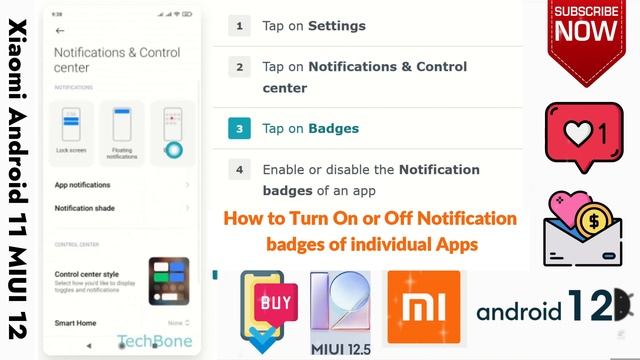 How to Turn On or Off Notification badges of individual Apps Xiaomi Android 11 MIUI 12 смотреть онлайн