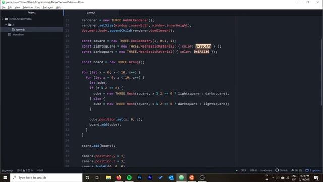 Three.JS Orbit Controls: Zoom, Pan, Rotate [Checkers 1] смотреть онлайн