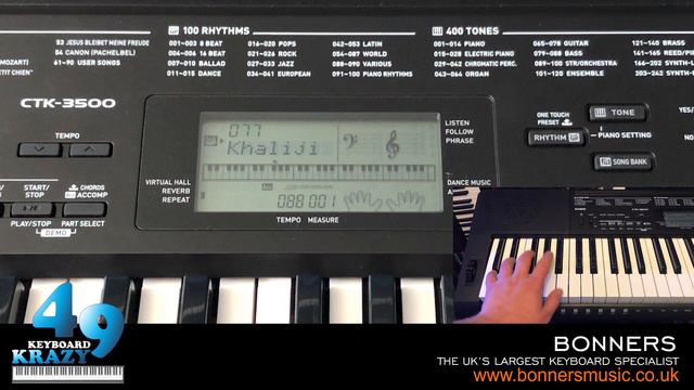 Casio CTK-3500 Keyboard - 100 Rhythm Styles Part 2/2