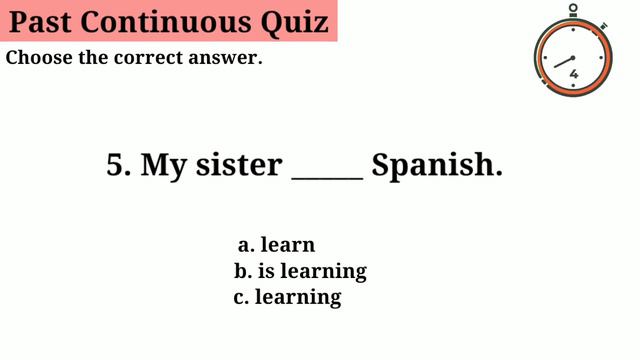 Past Continuous | English grammar test смотреть онлайн