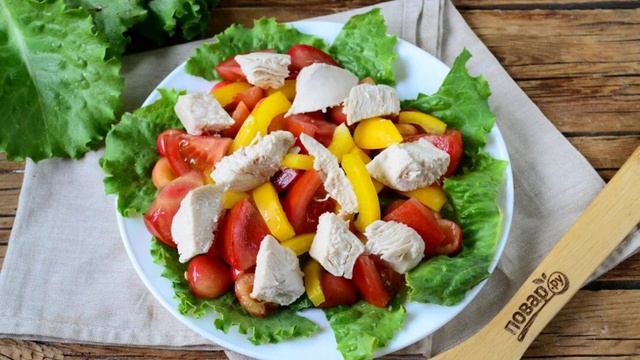 Салат с черешней и курицей смотреть онлайн