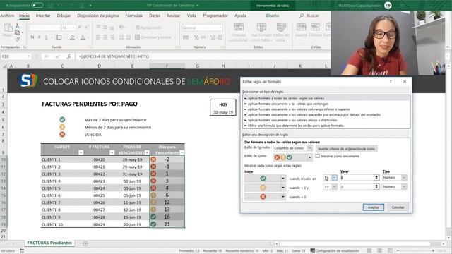 COLOCAR ICONOS CONDICIONALES DE SEMÁFORO EN EXCEL - SMARTpro Academy смотреть онлайн