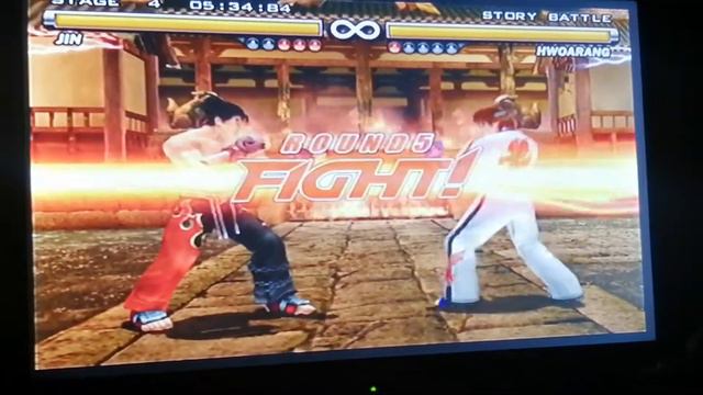 Tekken 5 Jin Kazama Vs Hwoarang Story Mode.