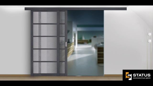 Двери STATUS .Двухполосная раздвижная система для 2-х полотен смотреть онлайн