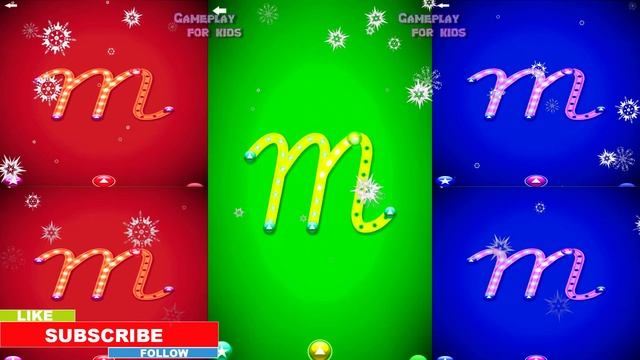 Letter School New Year UPPERCASE handwriting apk A B C D E F G H I D'Nealian Cursive letters смотреть онлайн
