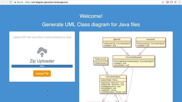 Web app for UML class diagram generator смотреть онлайн