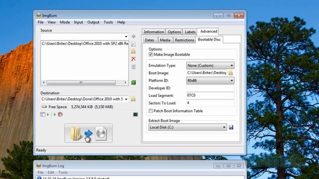 Make A Bootable ISO With ImgBurn
