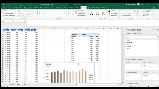 How to Use Excel Pivot Slicer to Choose Years, Months, Days to Display on Graph смотреть онлайн