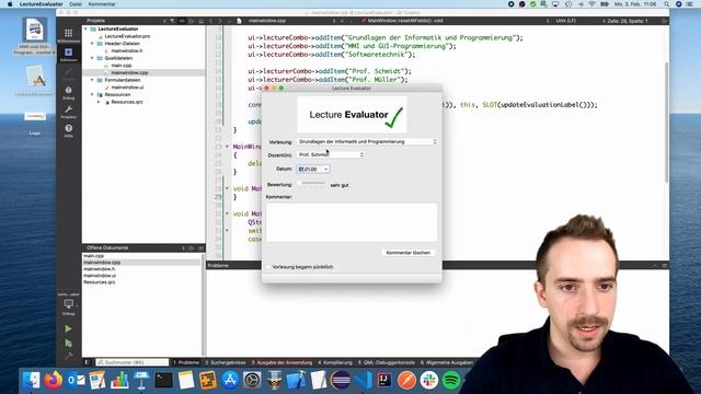 Übung 8: Signals, Slots und Standarddialoge in Qt, JSON-Export (MMI und GUI-Programmierung) смотреть онлайн