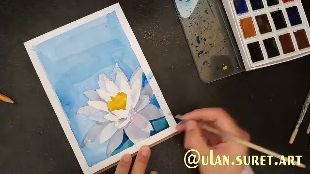 Лотос акварелью / Lotus by watercolor смотреть онлайн