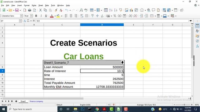SCENARIOS WITH LIBREOFFICE CALC || CLASS-10|| ELECTRONIC SPREADSHEET||SCENARIO MANAGER IN EXCEL смотреть онлайн